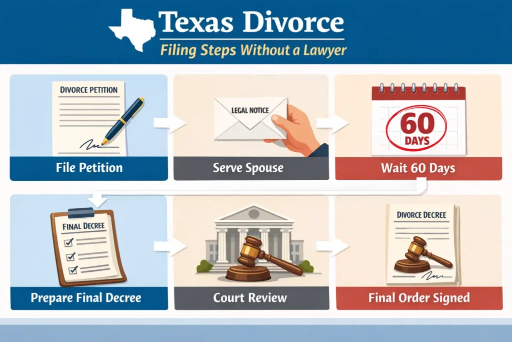 divorce without lawyer Texas